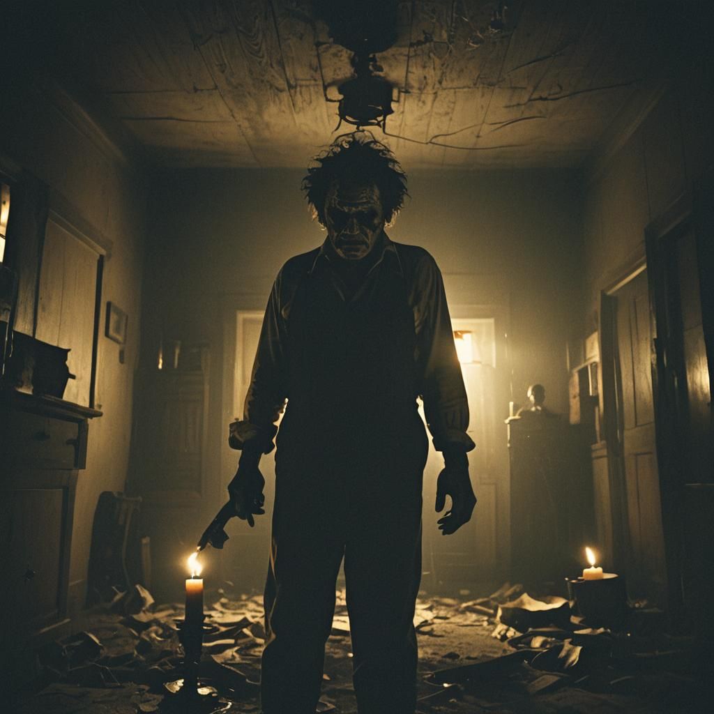 Leatherface in Candlelight: Gritty Film Noir Horror