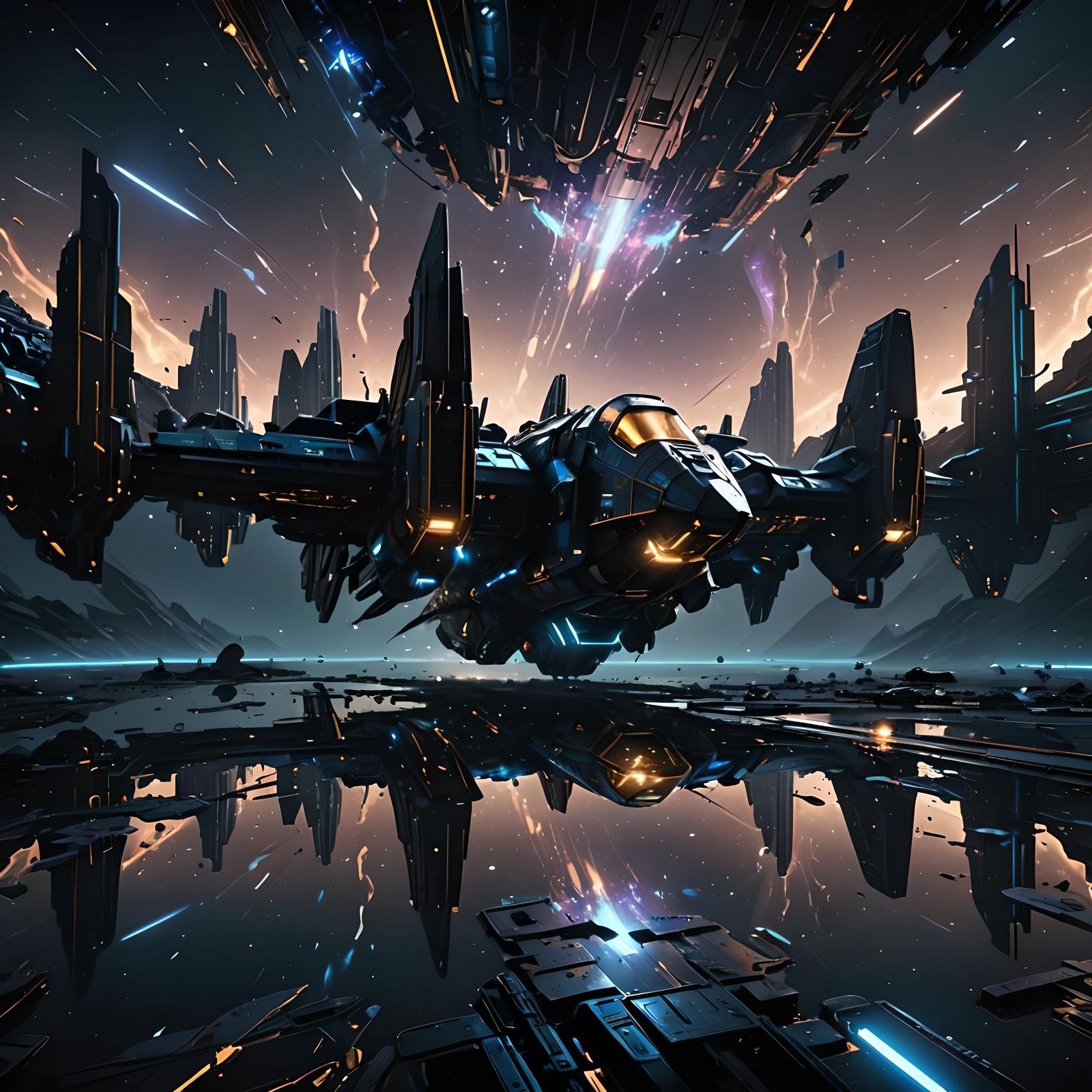 Solitary Battleship in a Dark Galaxy