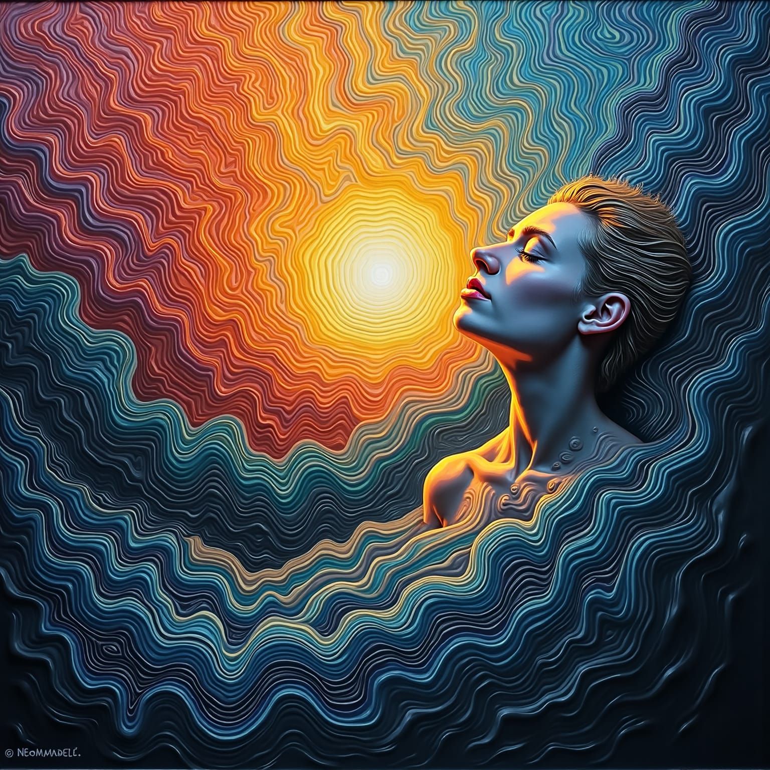 Surreal Subatomic Reality in Post-Impressionistic Style