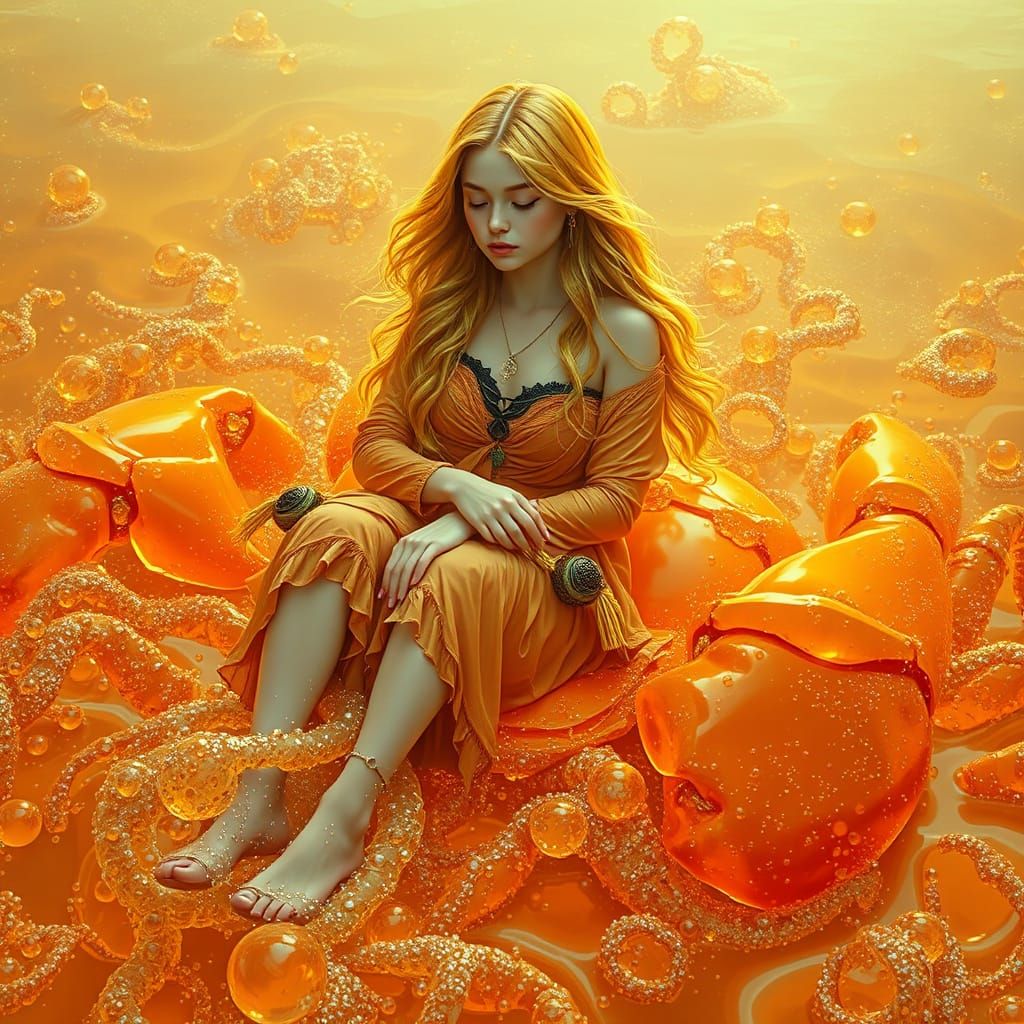 Gummy Crab Rider in Surreal Soda Sea