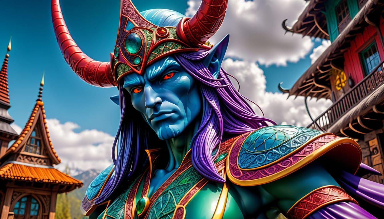 Surreal Wizard Enchants a Day of Vibrant Magic in Hyperreali...