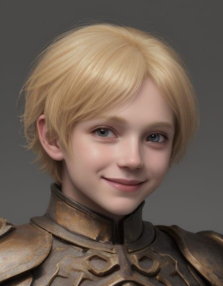 Eldritch Horror: Boy in Fiery Armor with Evil Smile