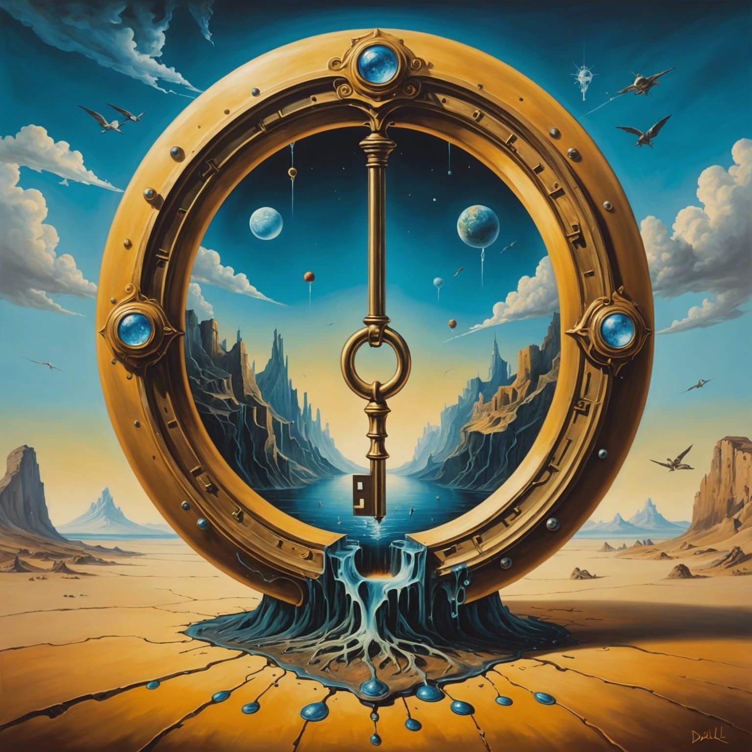 Keys Open Portal to Another Universe: Surreal Art