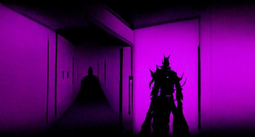 Demon in Dark Hallway: A Study in Fear