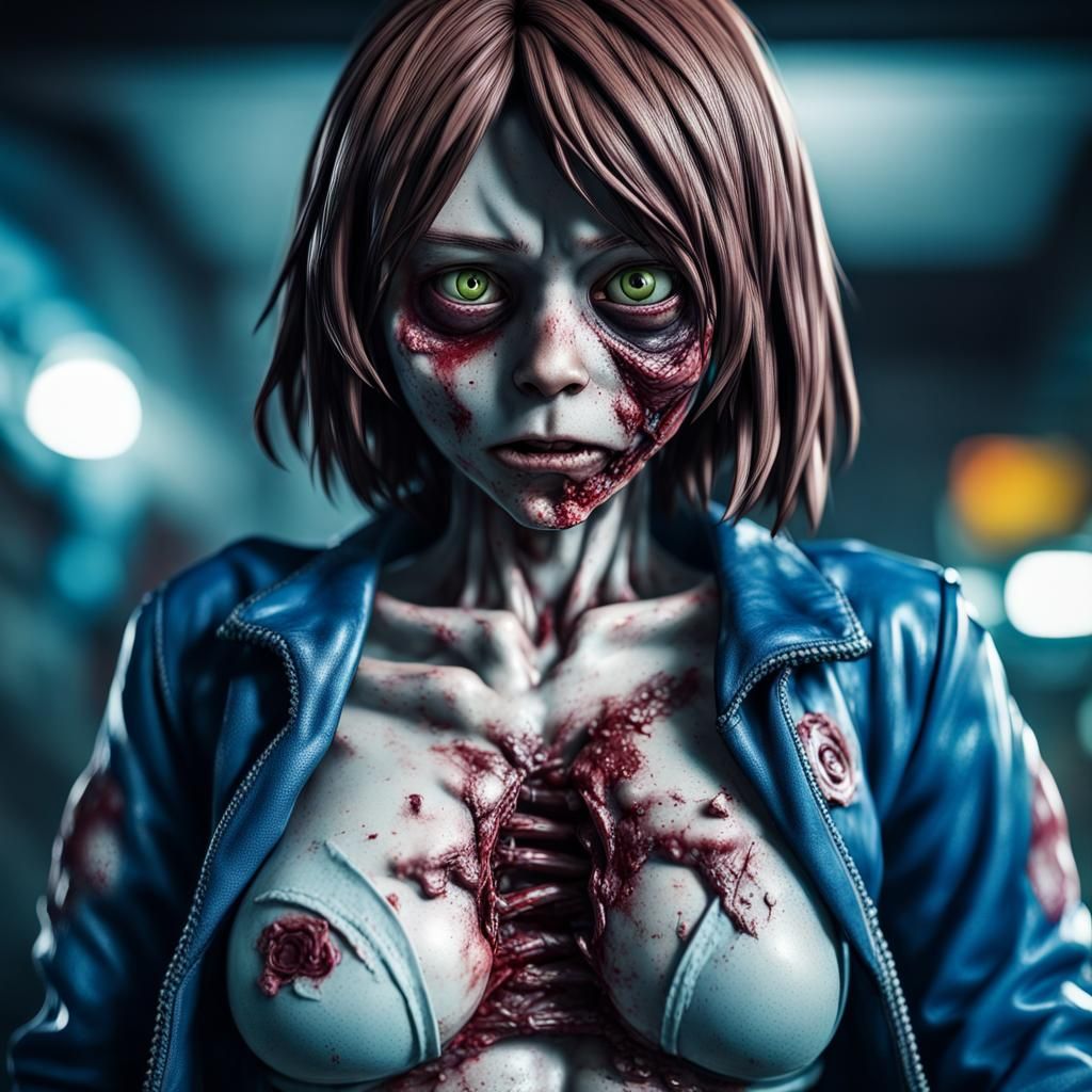 Zombie Ochaco Uraraka with Ripped Clothing