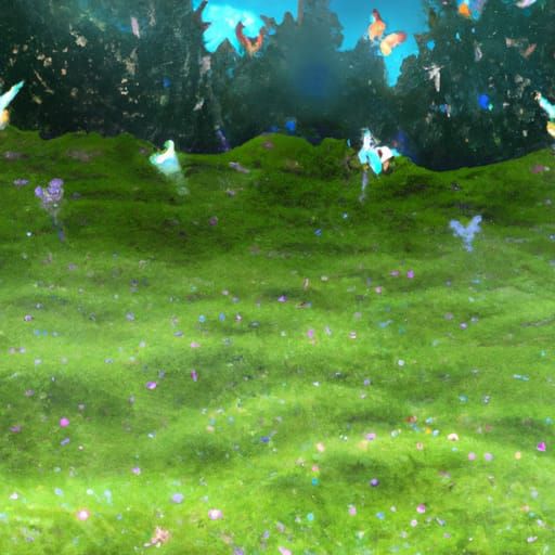 Enchanting Fairy Meadow with Glimmering Wings