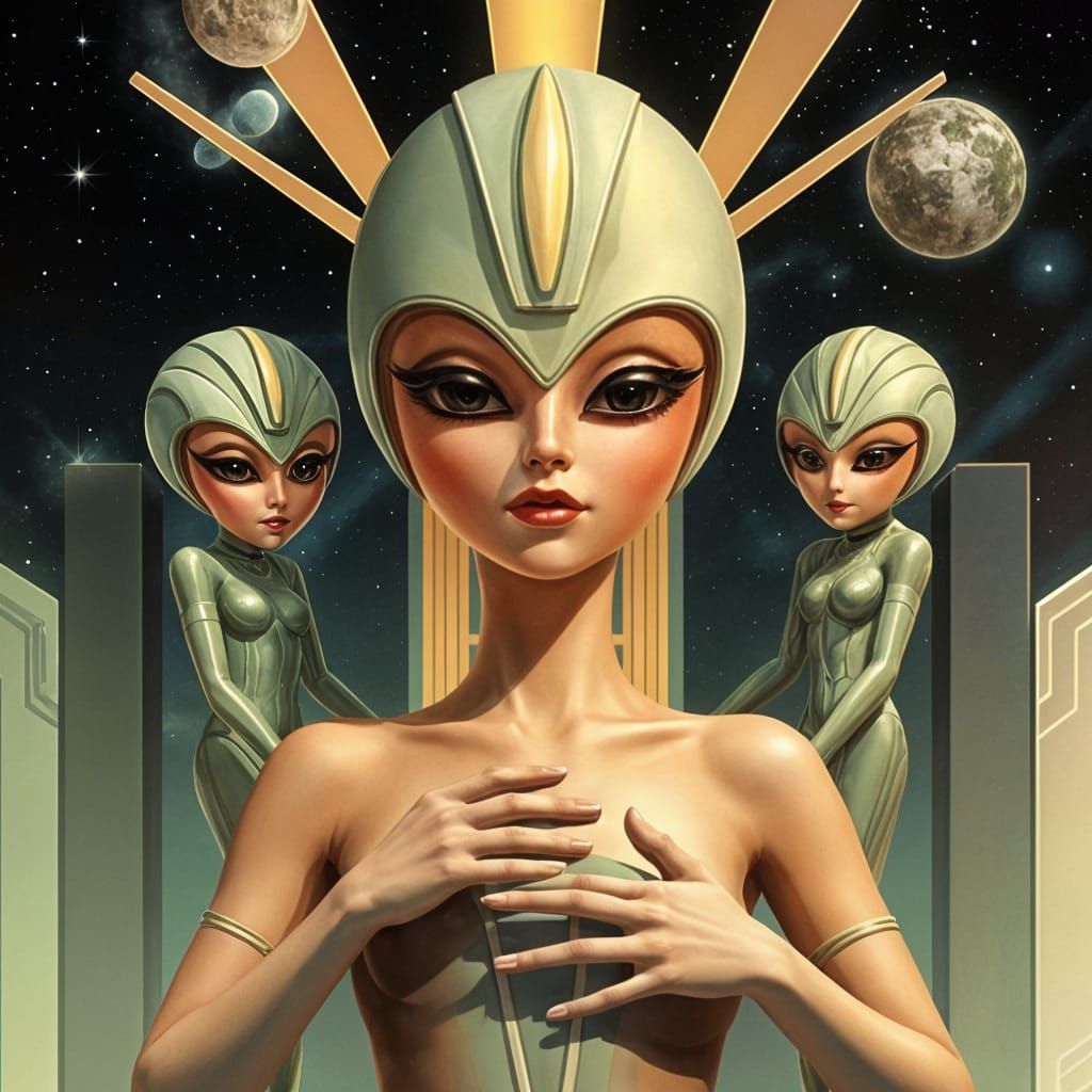 Alien Art Deco Invasion on Earth