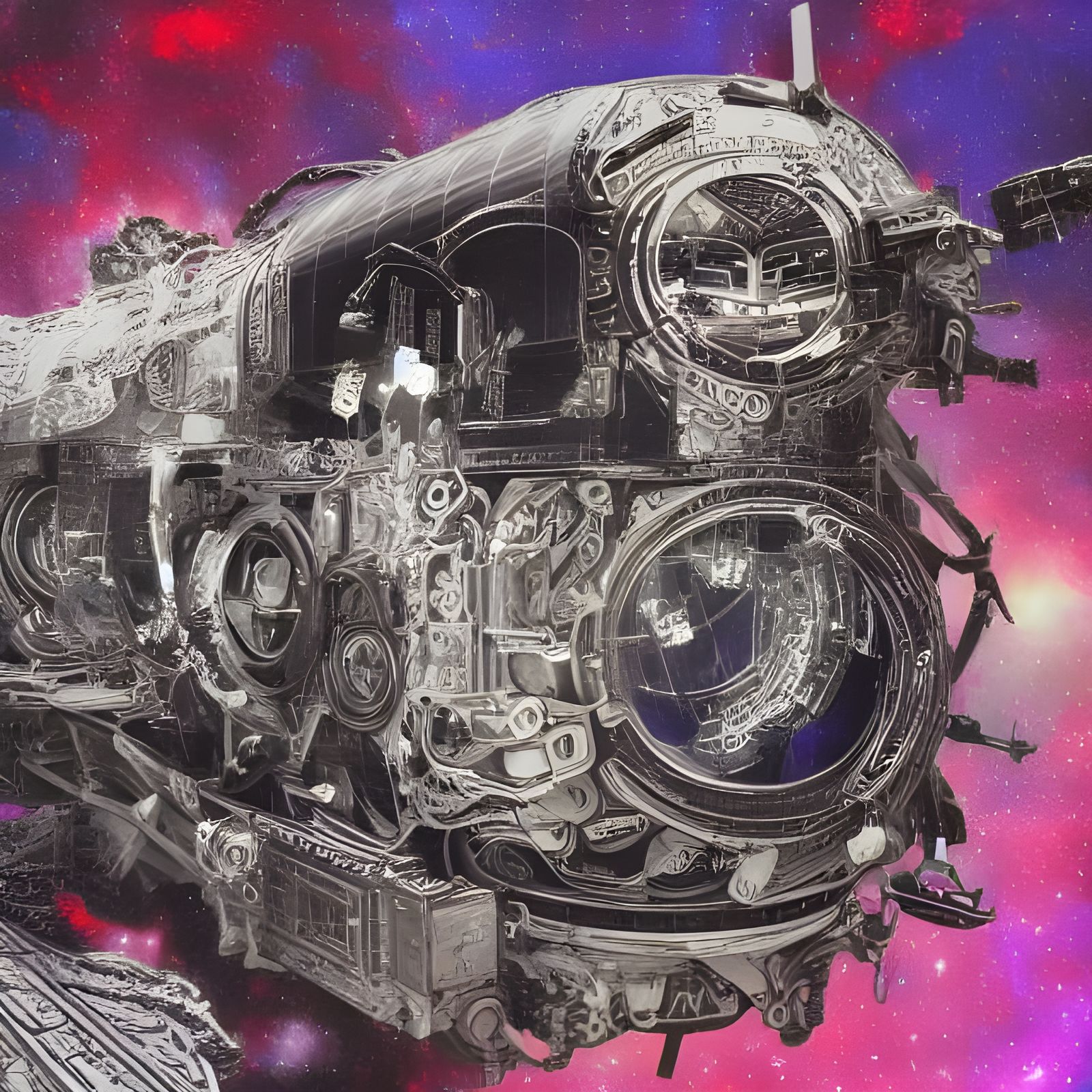 Intricate Machine in Space: Hyperdetailed Digital Art