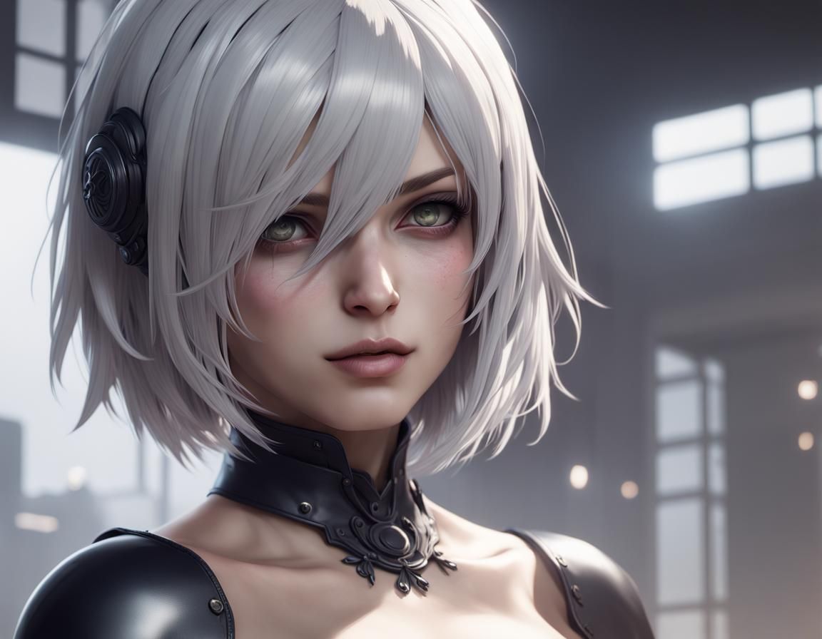 Masterpiece Portrait of 2B from Nier Automata