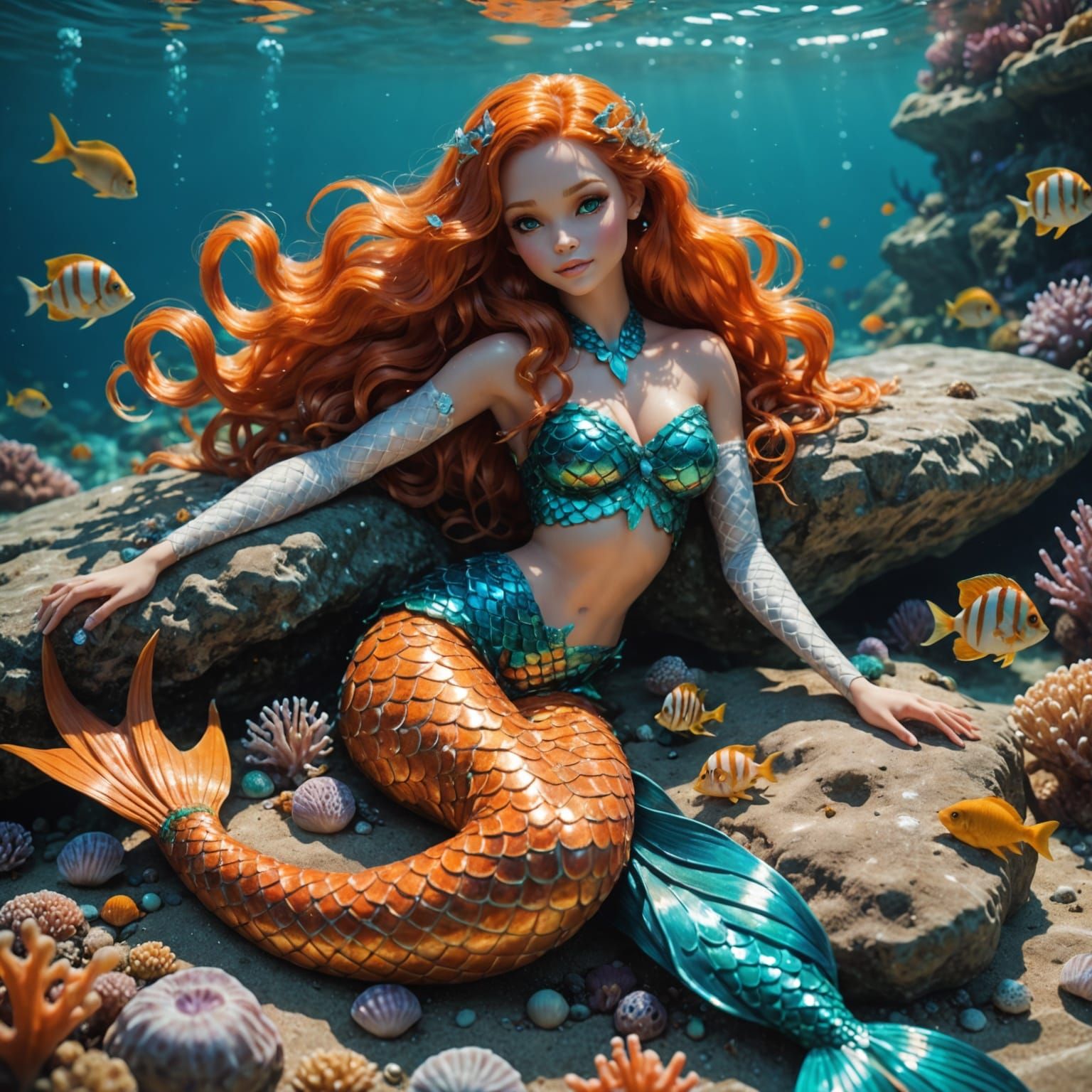 Mermaid in Whimsical Character Design