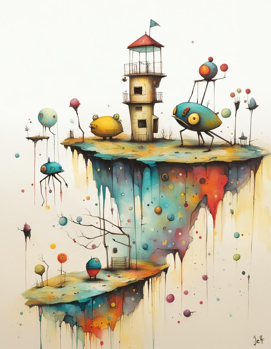 Vibrant Art Inspired by Street and Surreal Styles