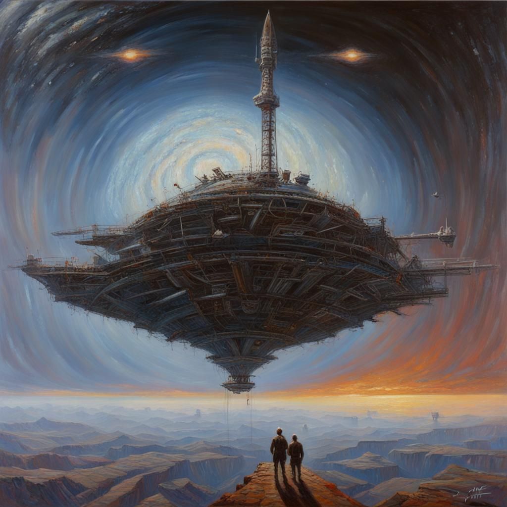 Event Horizon in Oil Painting Style