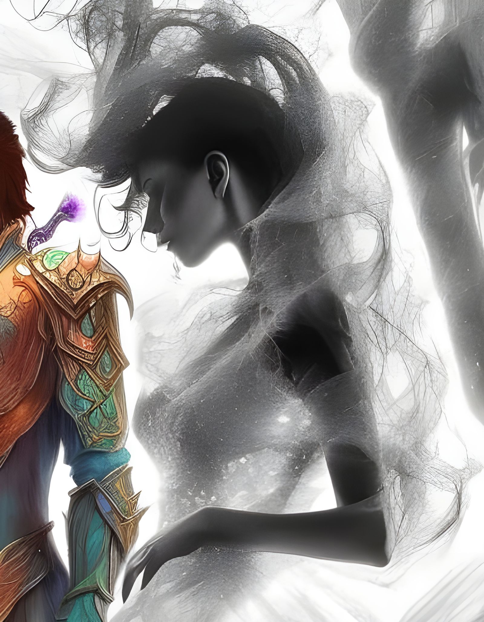 Ethereal Neon Prince in Hyperrealistic Armor