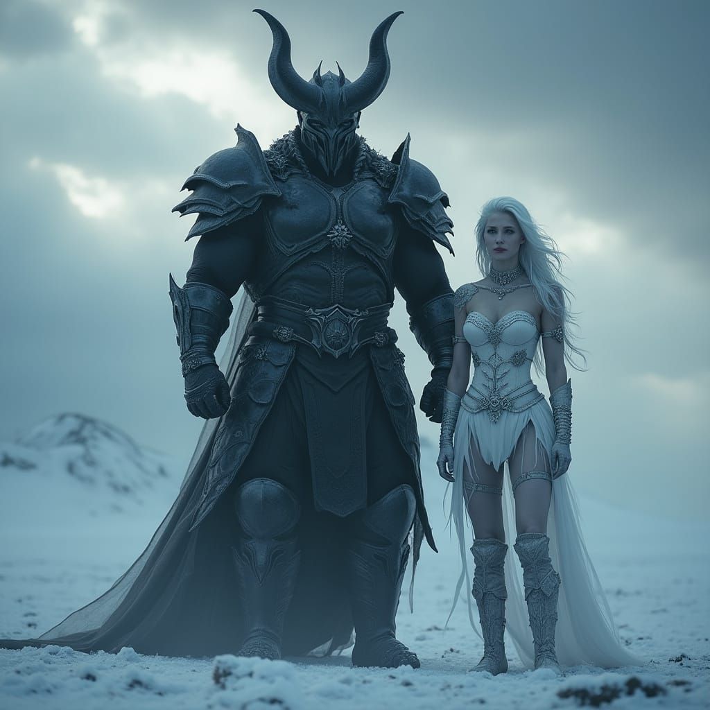 Shadowy Warrior and Killer Frost on Frozen Tundra
