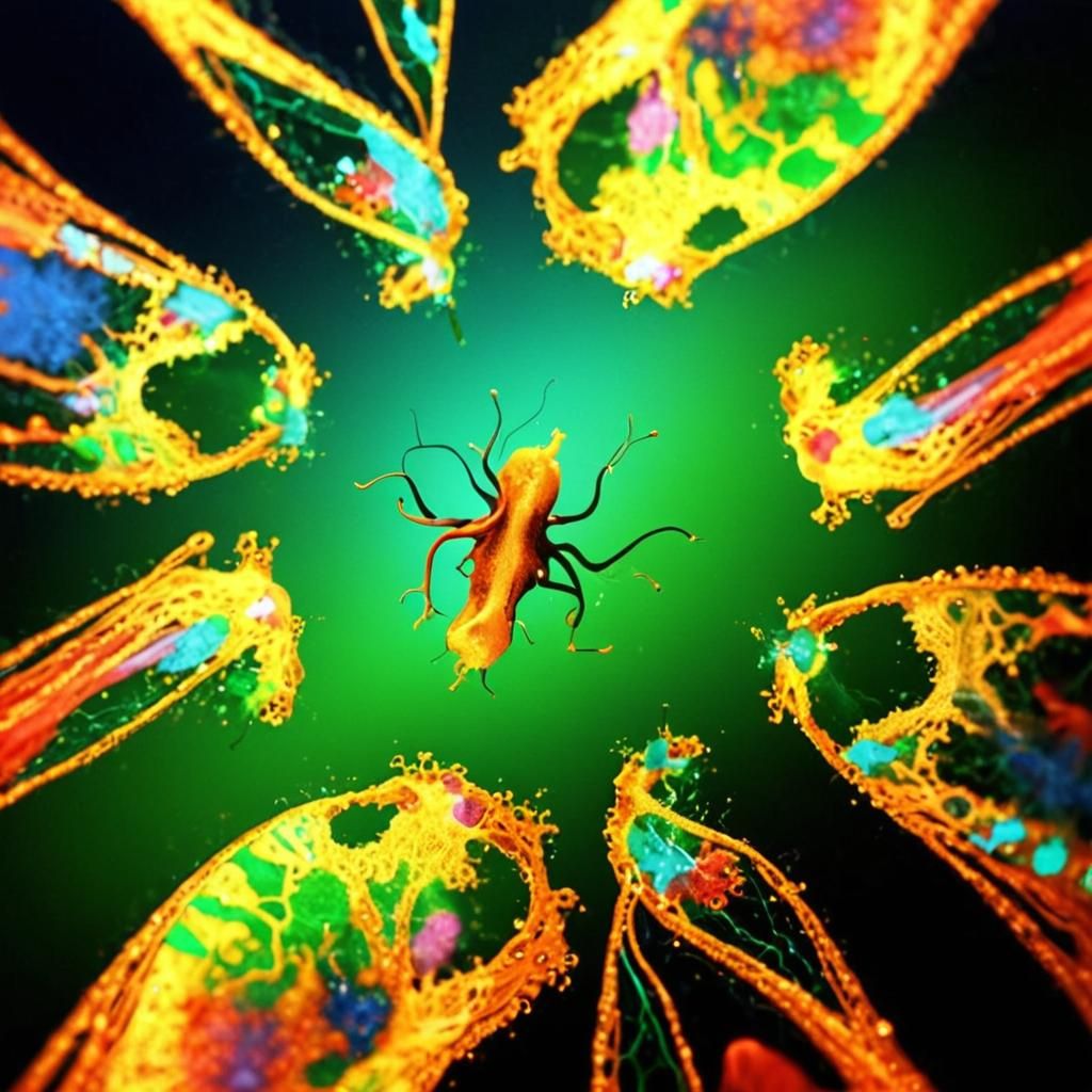 Abstract Expressionism: Neuronal Network in Blue Void