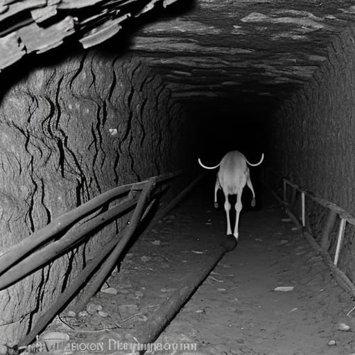 Monochrome Video Camera Captures Lanky Mine Creature
