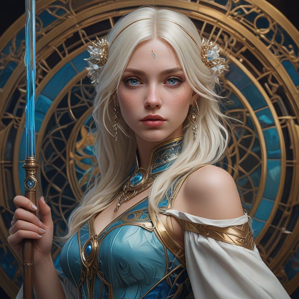 Platinum Blonde Visionary with Exceptional Aptitude