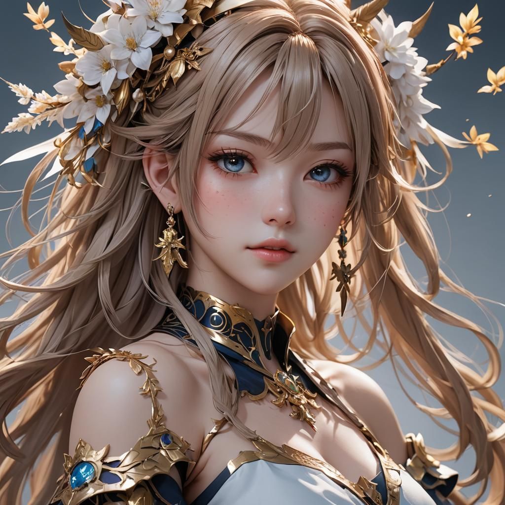 Anime Girl in Detailed 3D Art Style