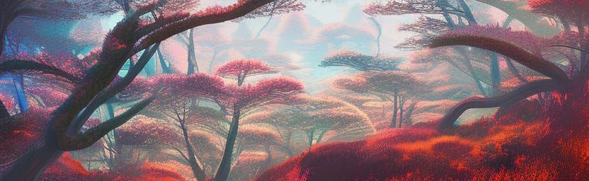 Golden Sunrise Over Lush Mountain Valley