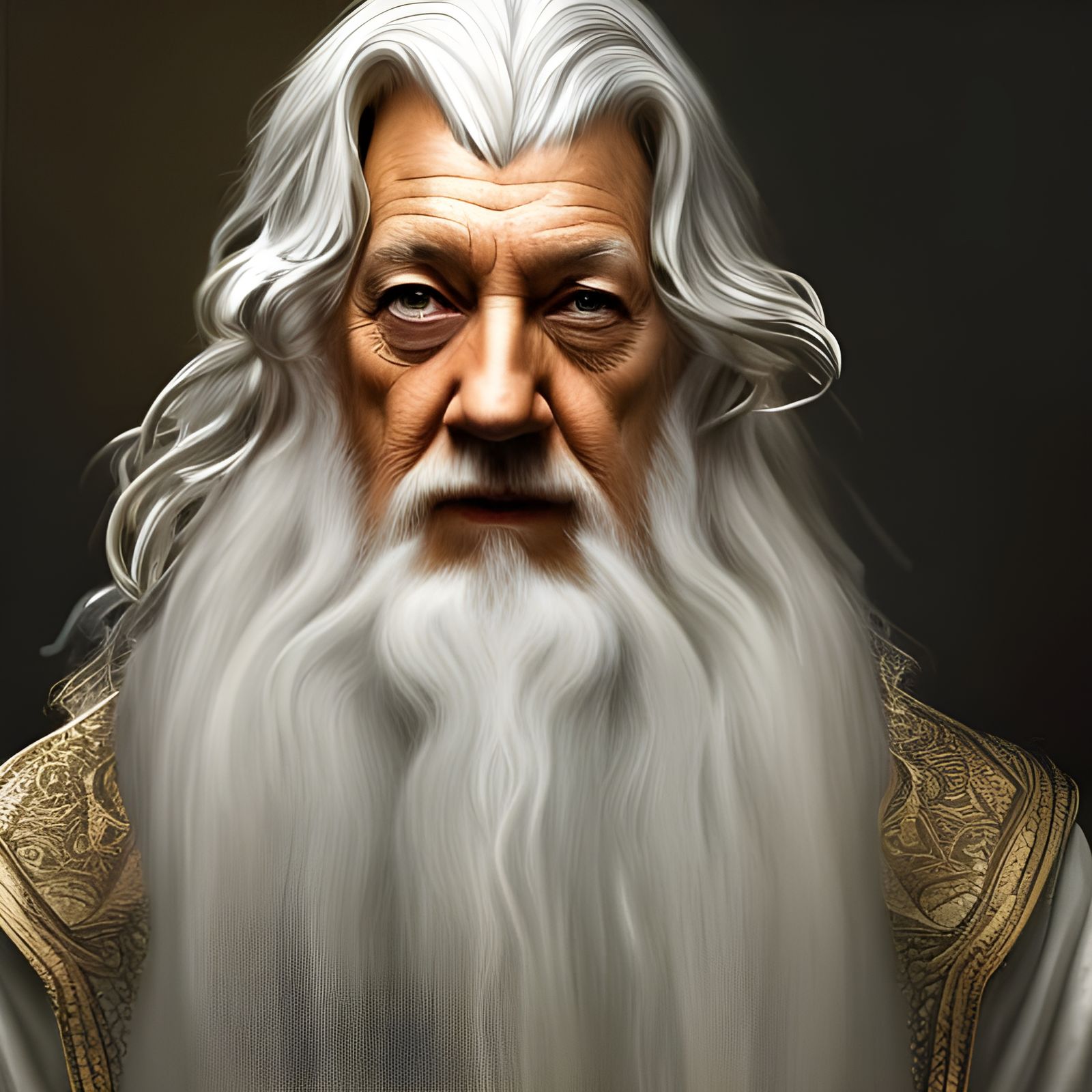 Gandalf Portrait in Hyper-Detailed Digital Art