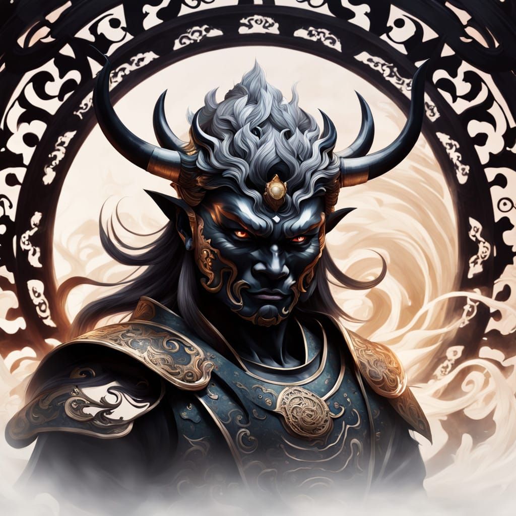 Majestic Oni Embodies Harmonious Balance of Yin and Yang