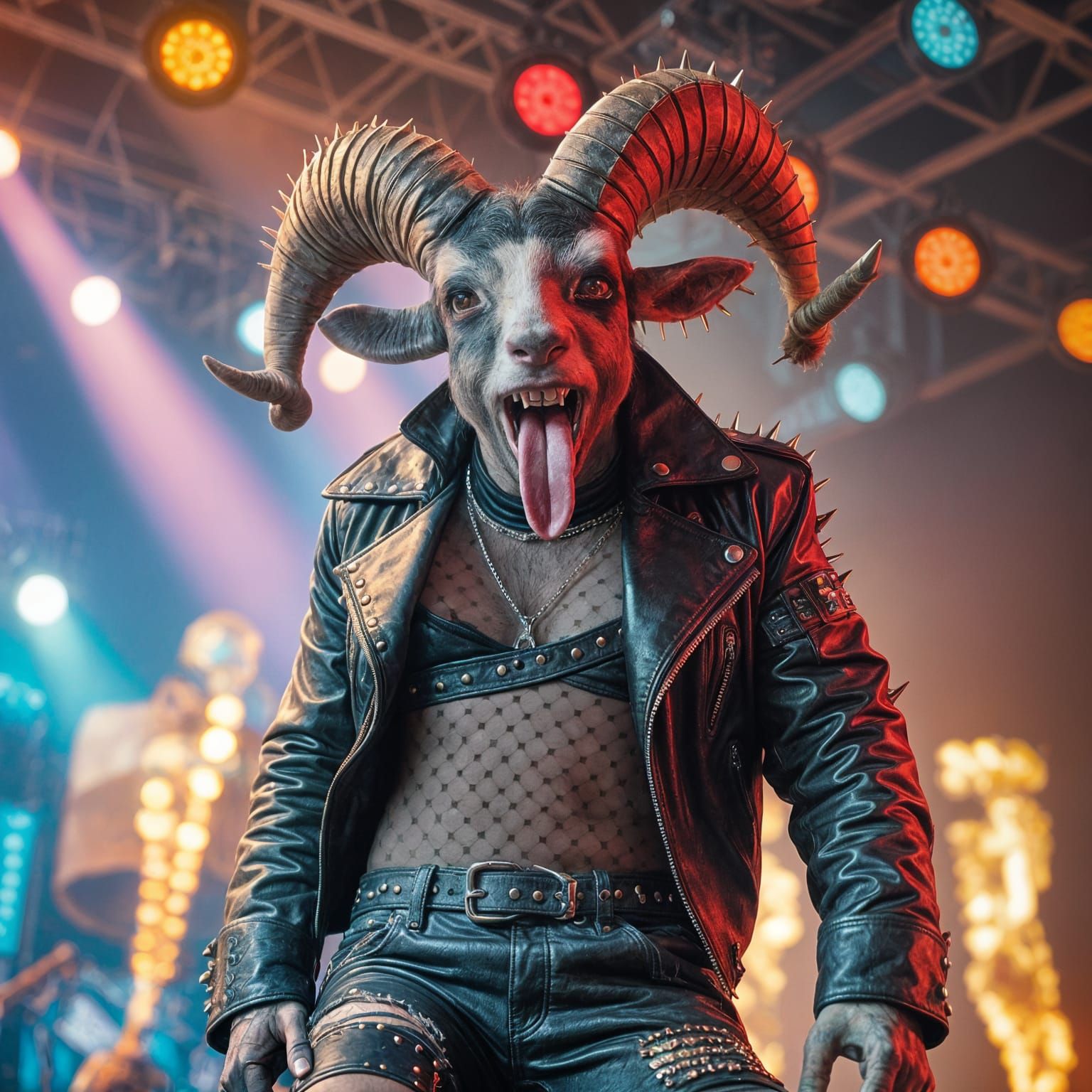 Rockstar Ram in Leather with Studs and Spikes