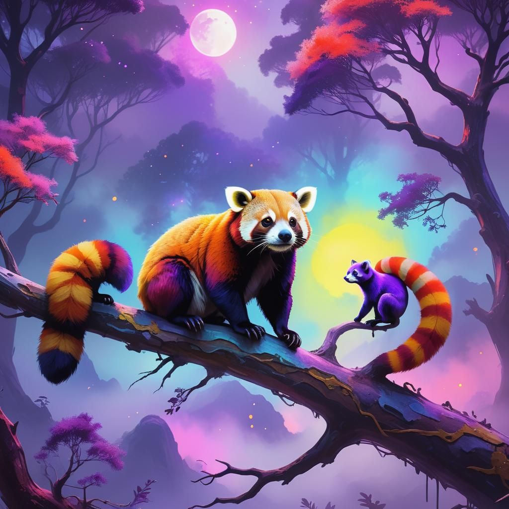 Exotic Alien Creature on Exoplanet in Fauvist Style