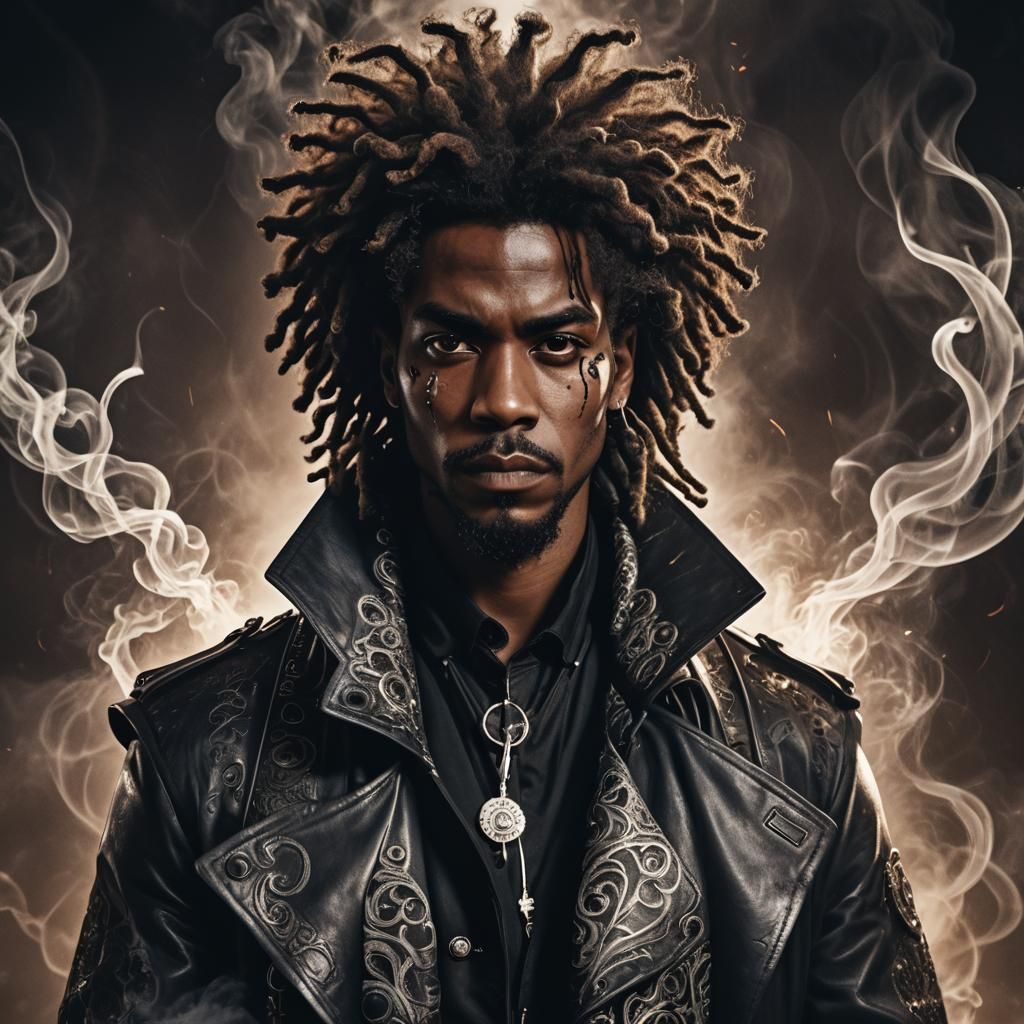 Cyberpunk Portrait with Art Deco Elements