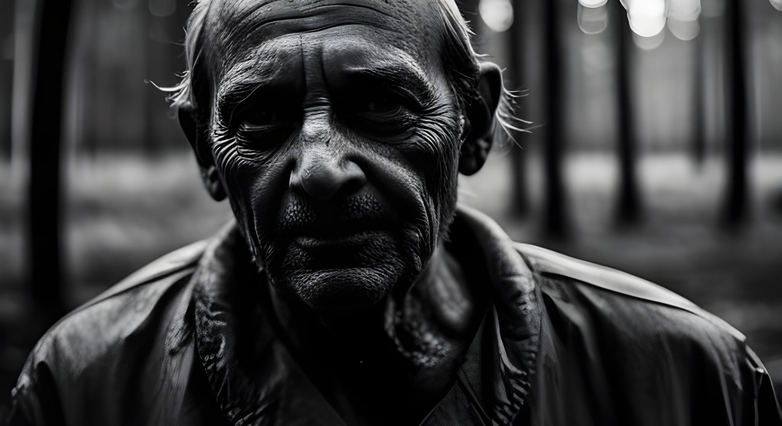 Frankestein Monster in 1920 at forest