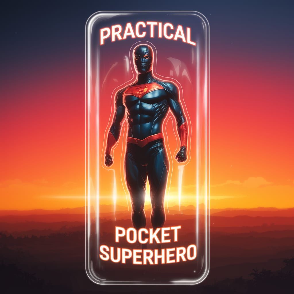 Heroic Figure in a Sunset Blister Pack, Matte Painting