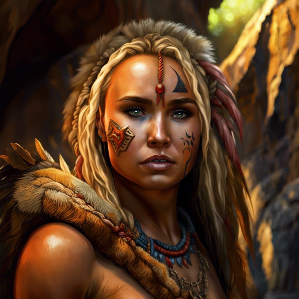 Hayden Panettiere as Stone Age Tribal Survivor
