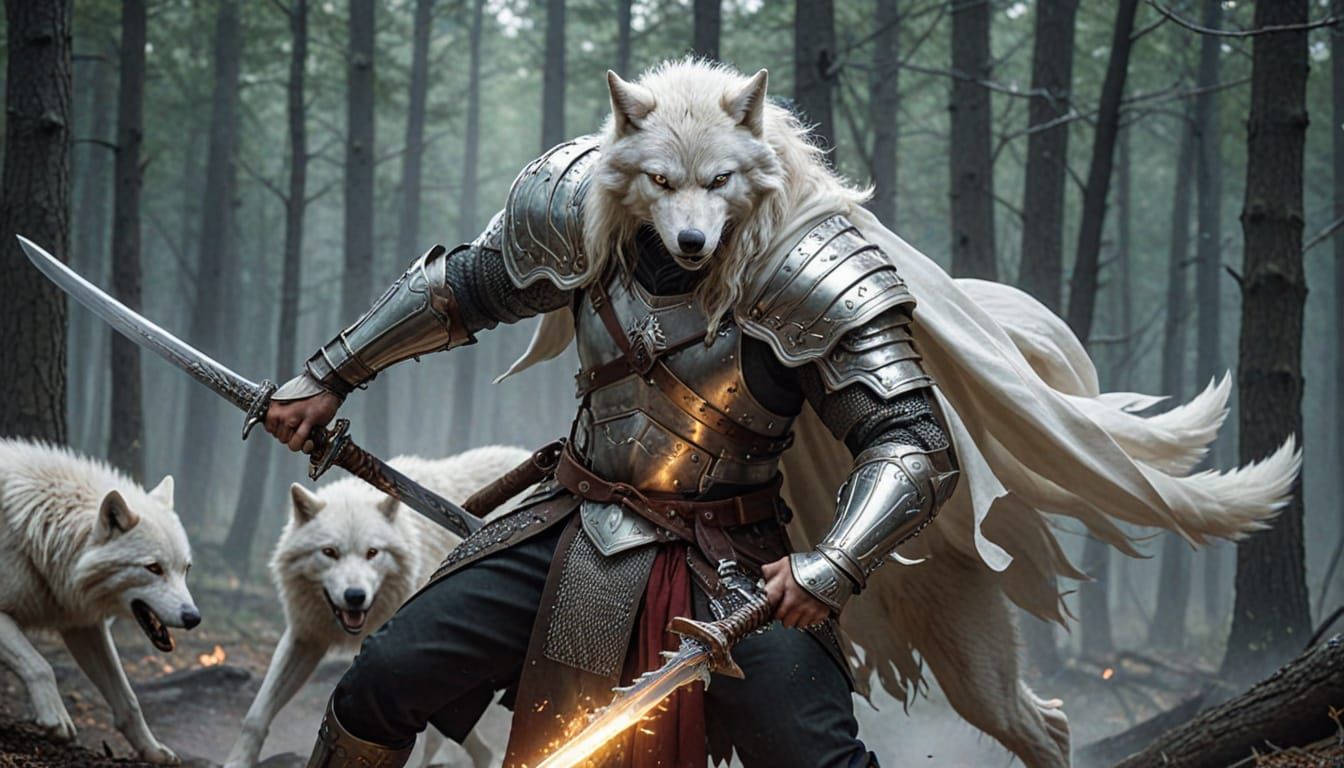 The White Wolf in Cyberpunk Battle