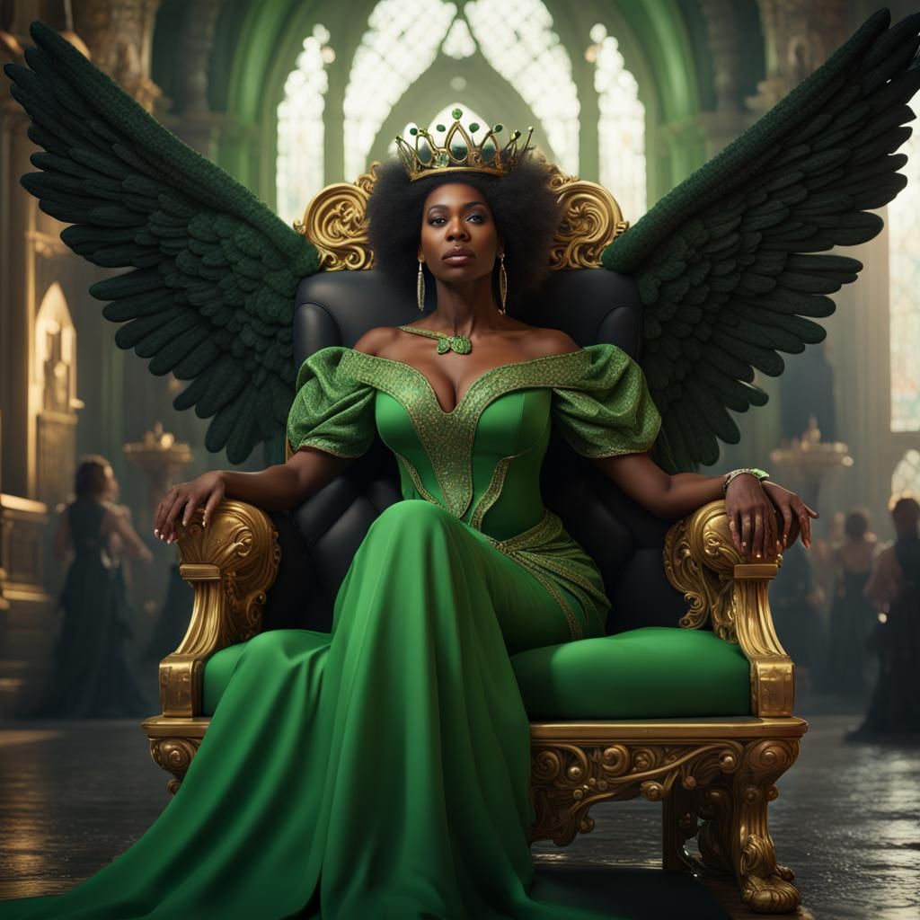 Winged Woman on Throne in St. Patrick's World