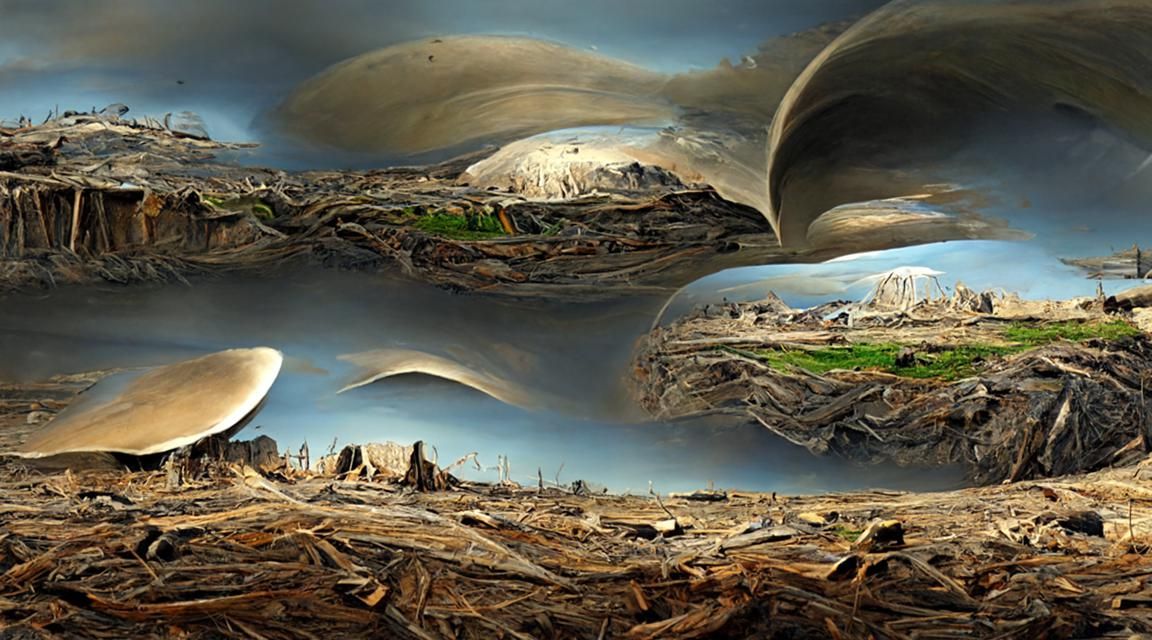 Extraterrestrial Landscape Panorama in Digital Art Style