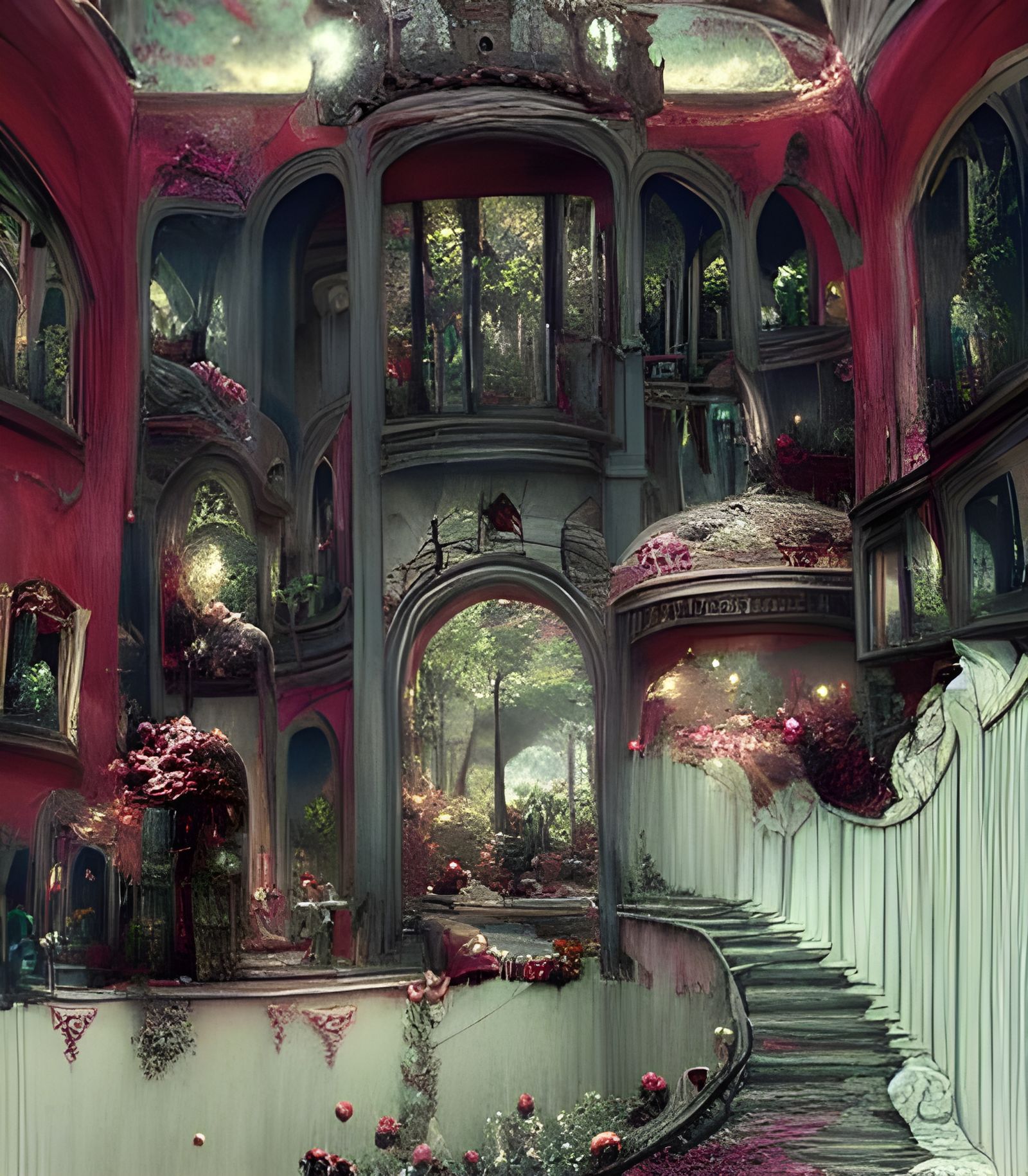 Opulent Wonderland Theater Digital Matte Painting