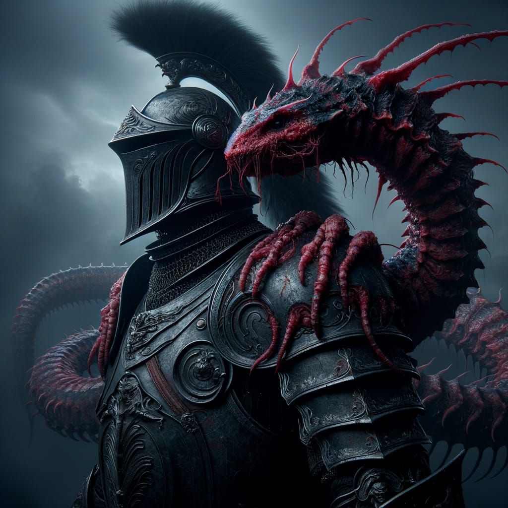 Dark Fantasy Knight Embodies Ominous Presence