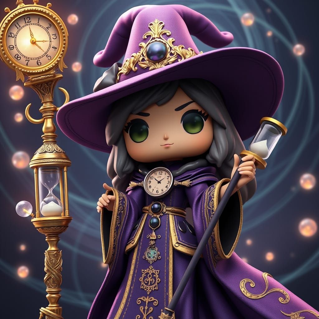 Funko Pop Time Witch with Hourglasses and Clock Staff