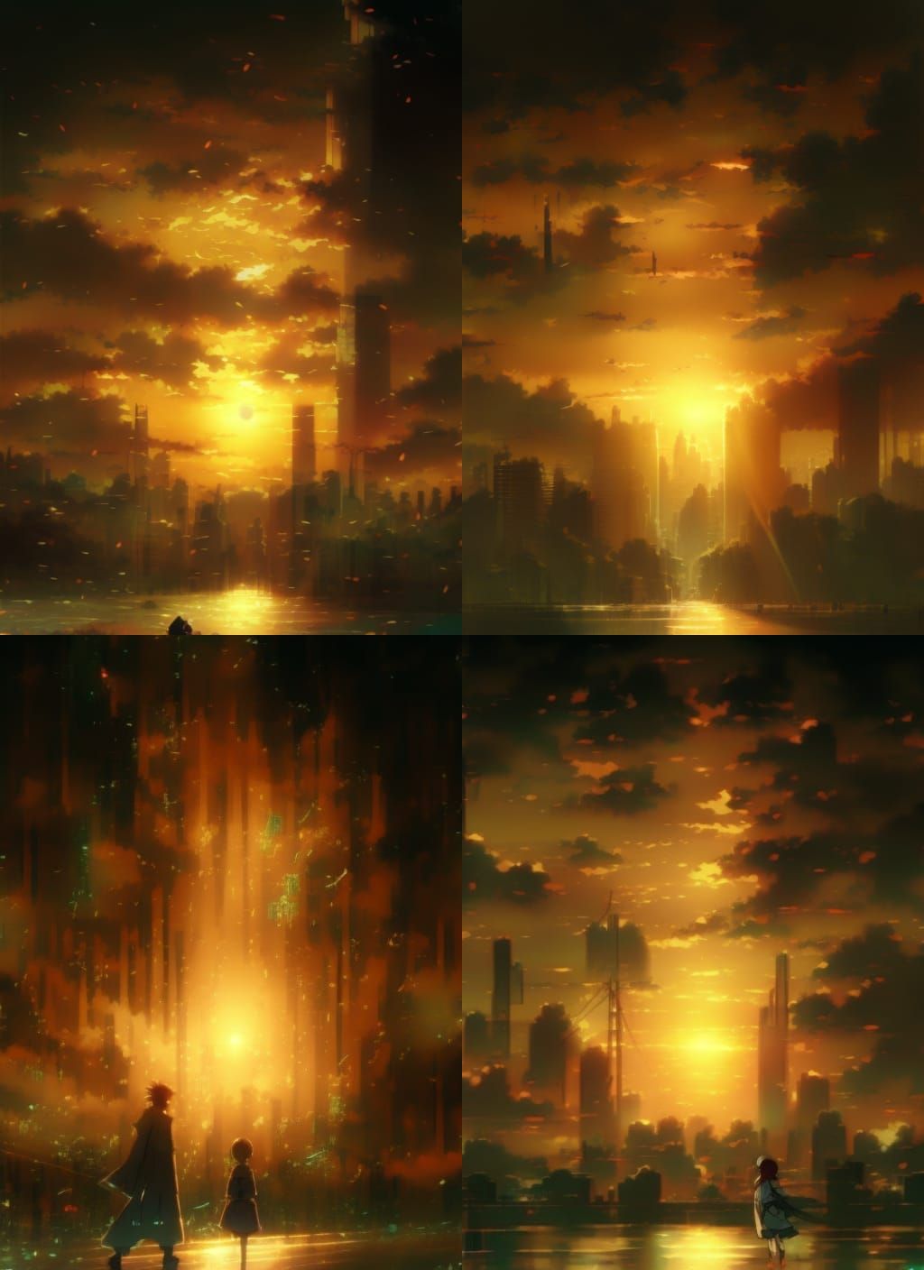 Metropolis Morning Drive in Anime Key Visual Style