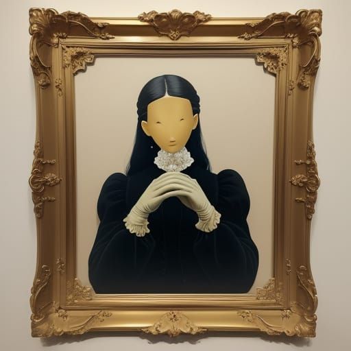 Gloved Hand on Velvet in Golden Light