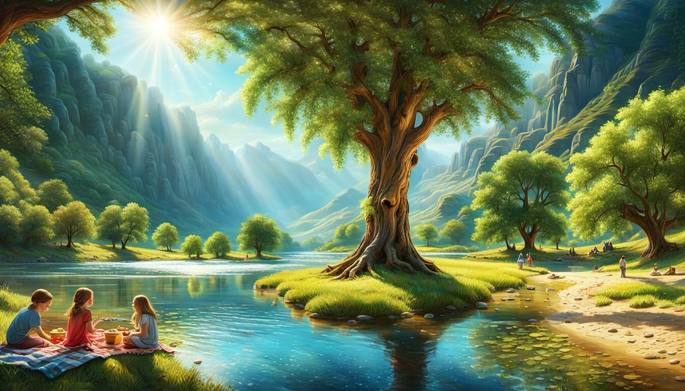 Idyllic Summer Scene in Secret Valley: Photography Style