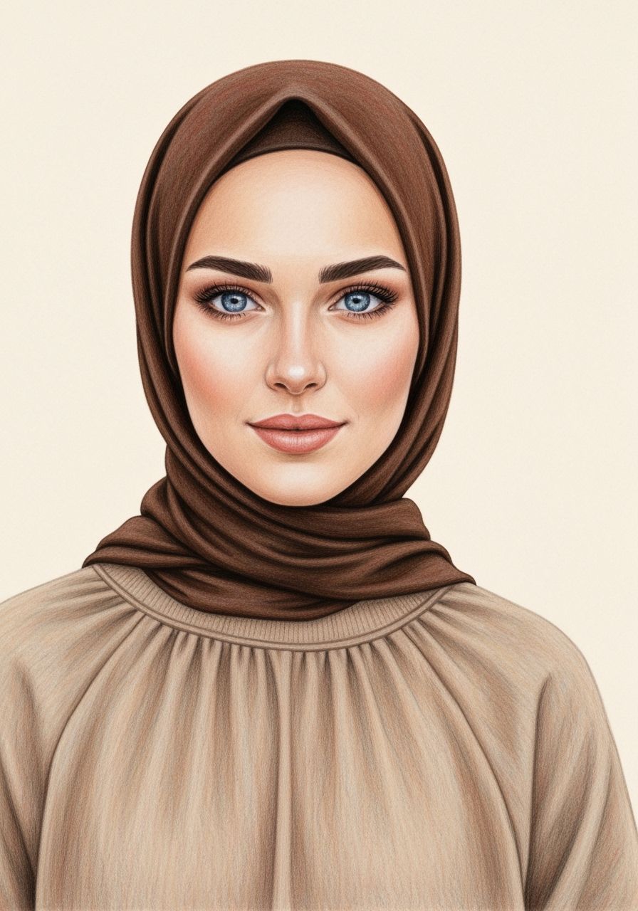 Elegant Portrait of a Czech Woman in Hijab