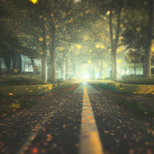 Post-Apocalyptic Road Under Thunderstorm in 8K