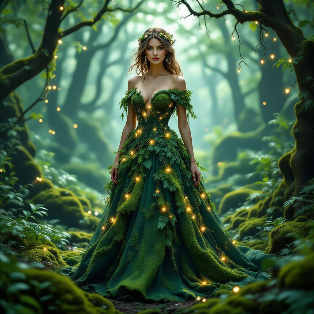 Ethereal Forest Spirit in Enchanted Woodland