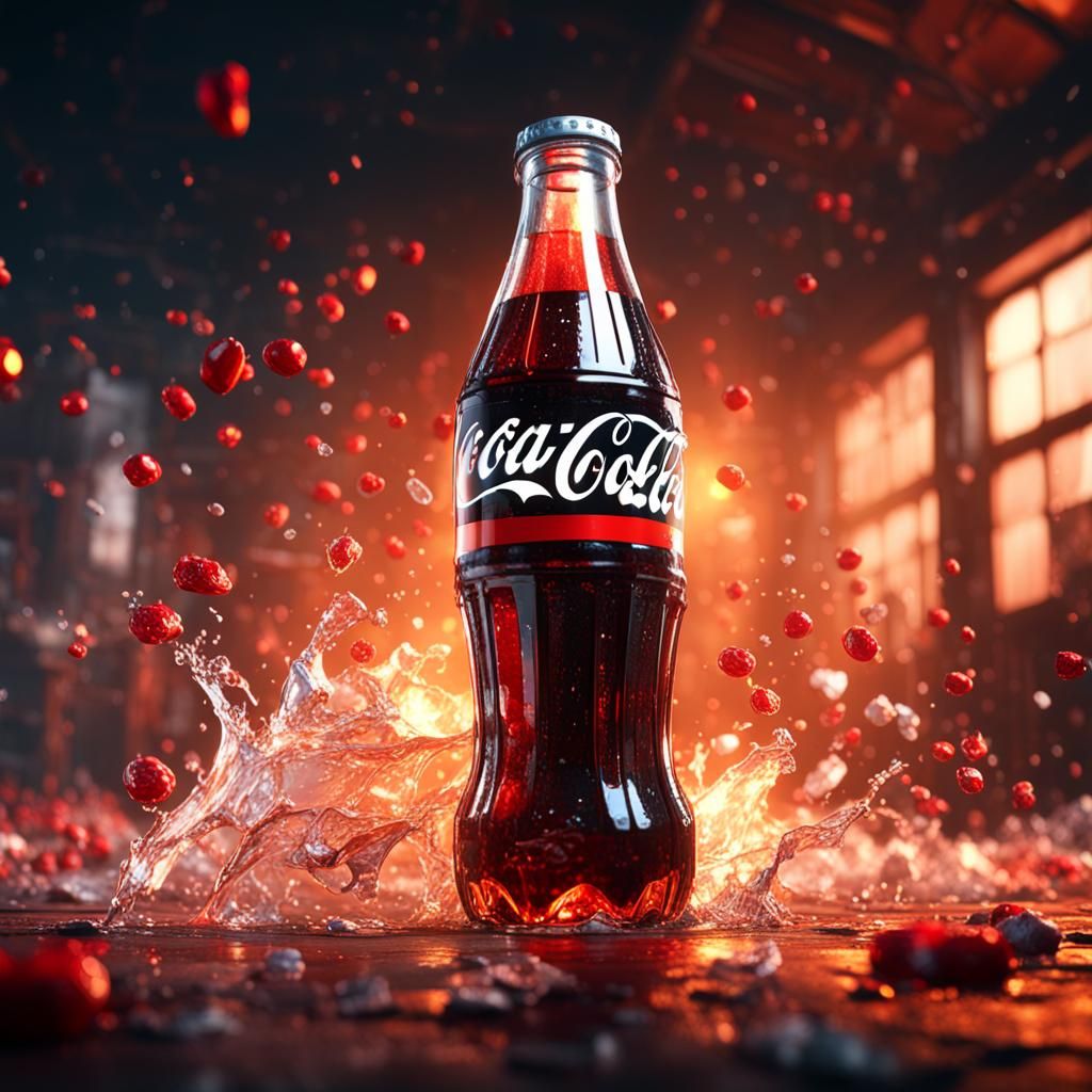 Coke Can in 3D Game Cinematic Style