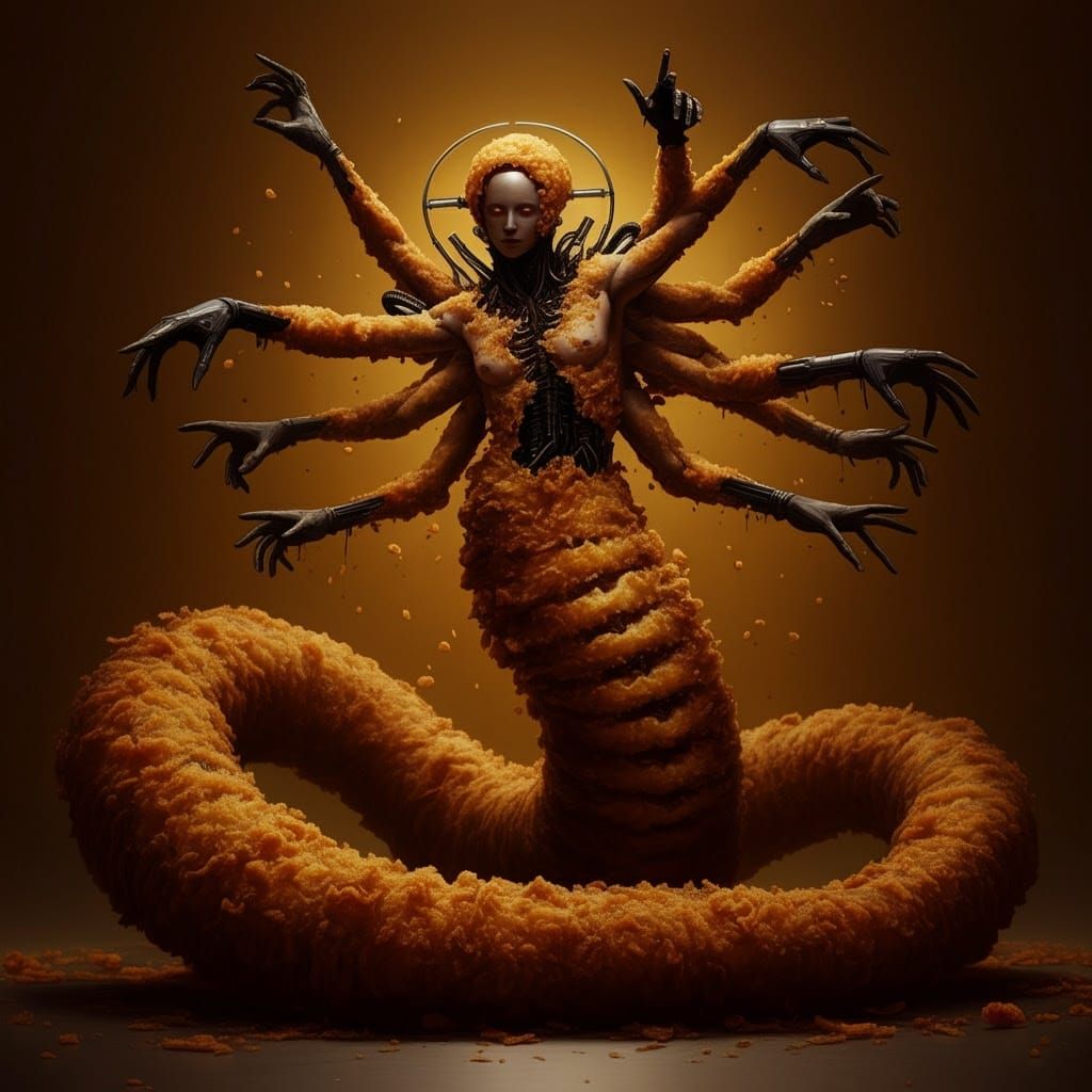 deep fried human centipede (with the title you could imagine...