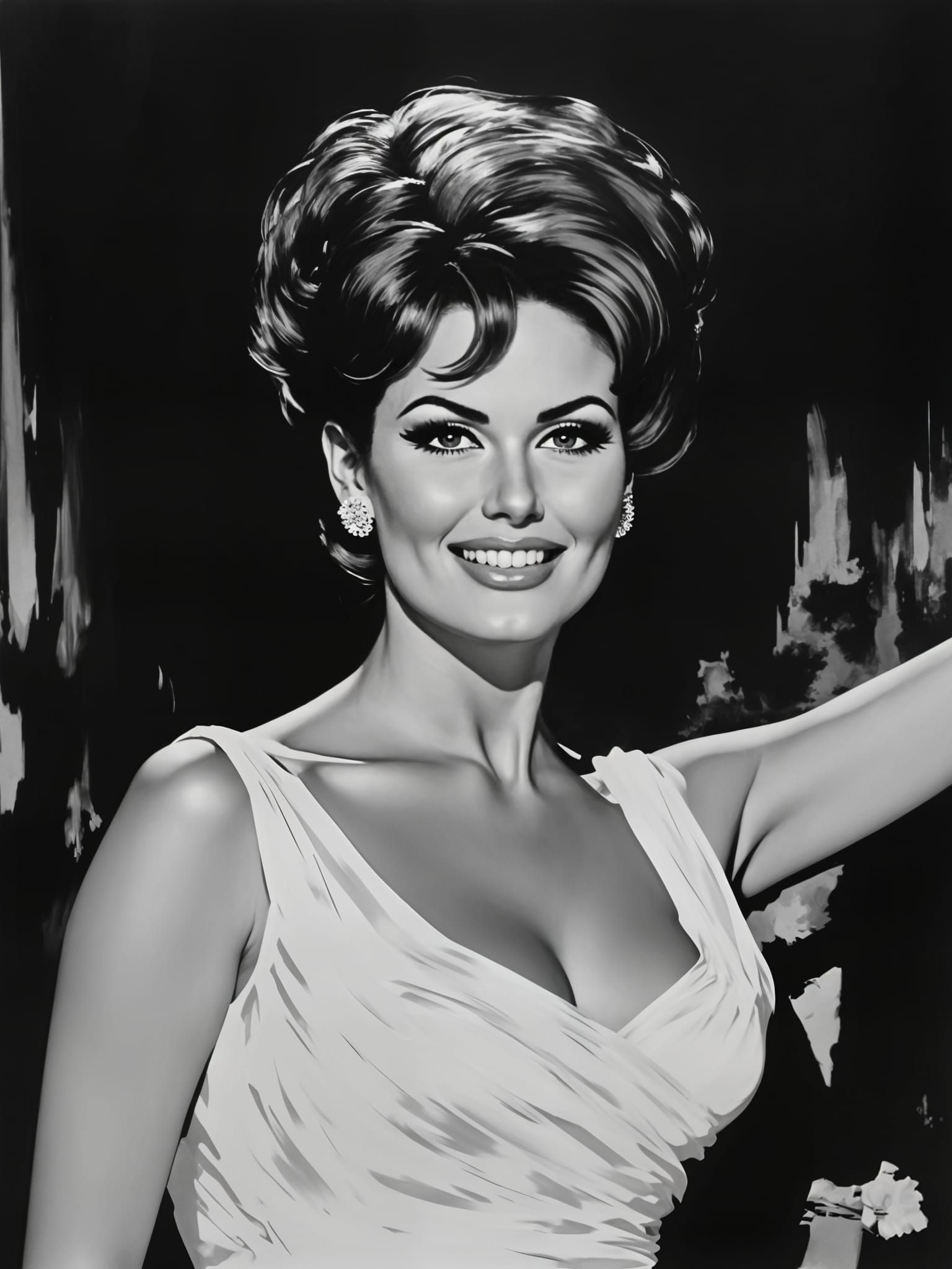 1960s Abstract Portrait of Glamorous Raquel Welch