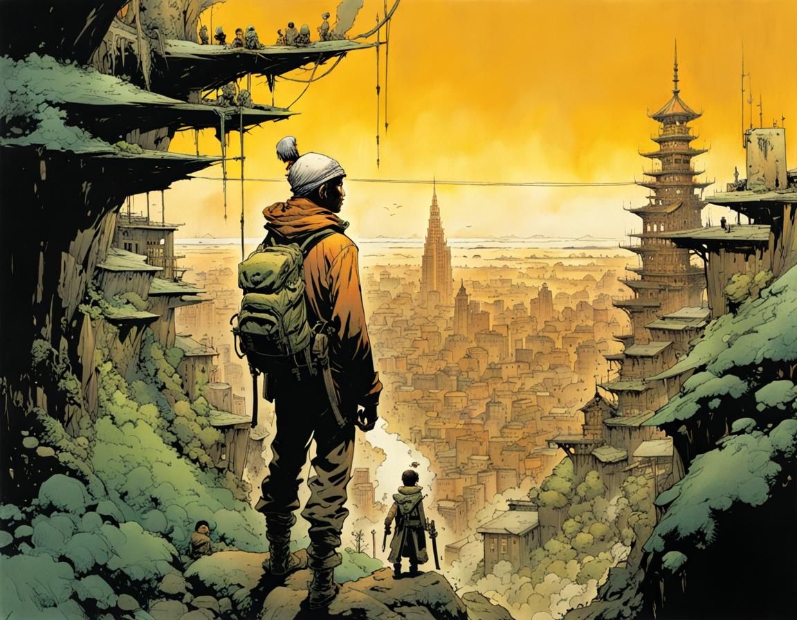 Dark Hidden Emotions in Sepia Comic Art Style