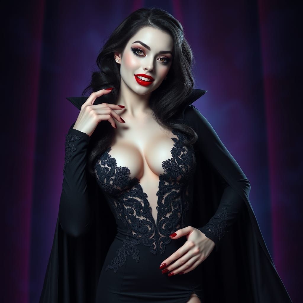 Gothic Vampire in Dark, Moody Ambiance