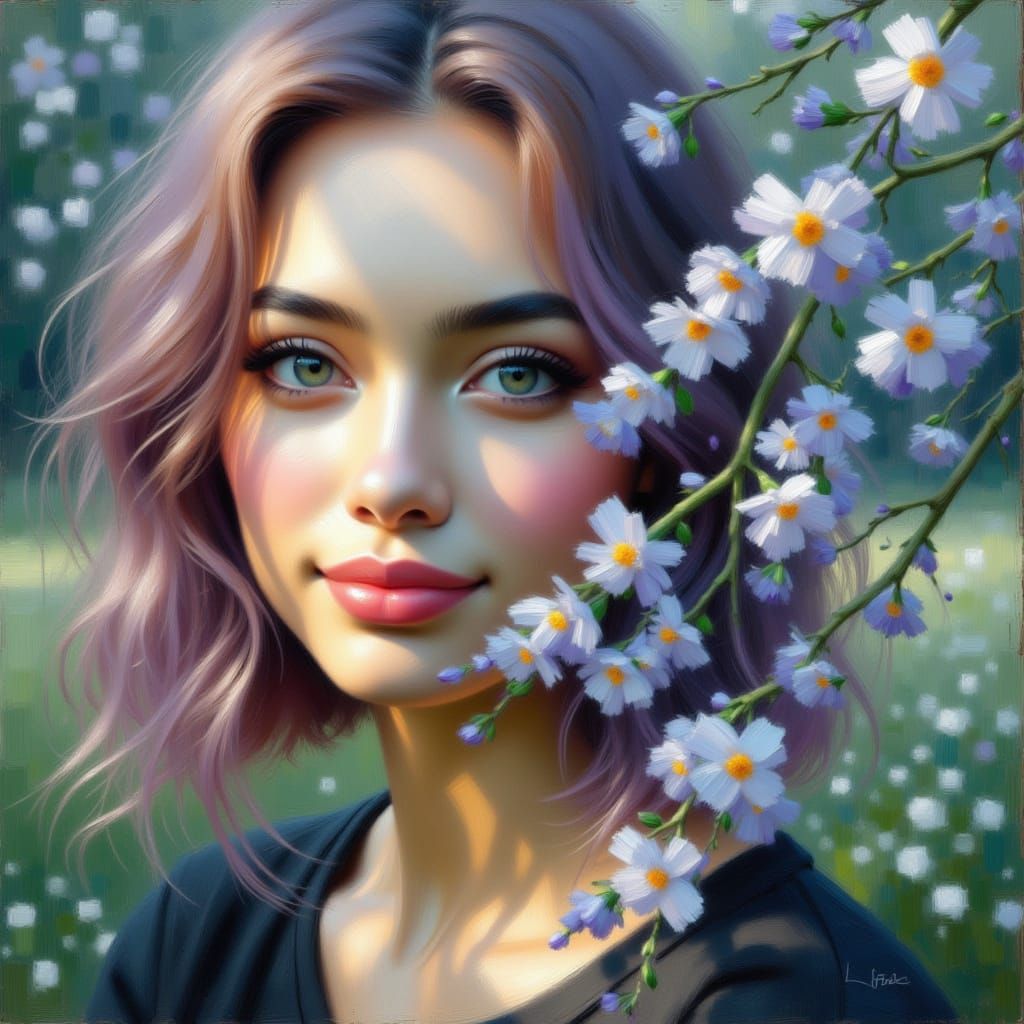 Dreamy Impressionistic Spring Landscape