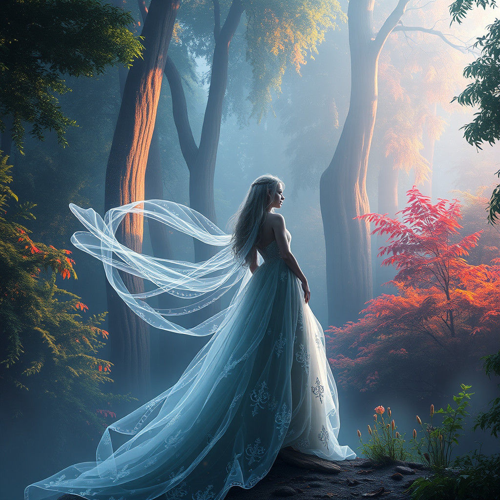 Mystical Maiden in Enchanting Forest